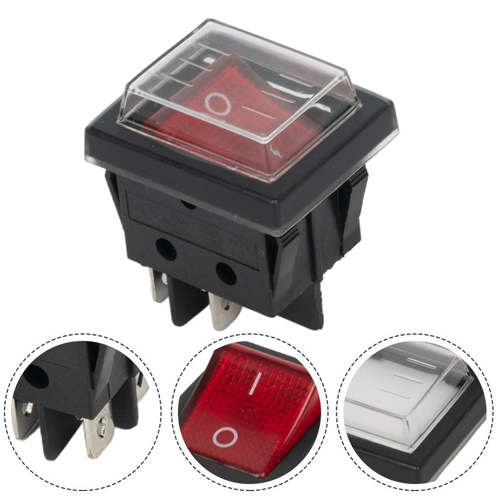 16A 250VAC / 20A 125VAC Rocker Switch 2 Position Accessory KCD4 Practical