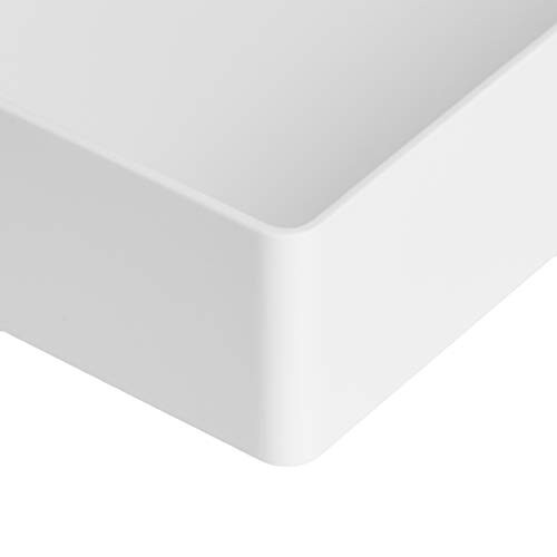 Plastic Desk Organizer - White Accessory Tray