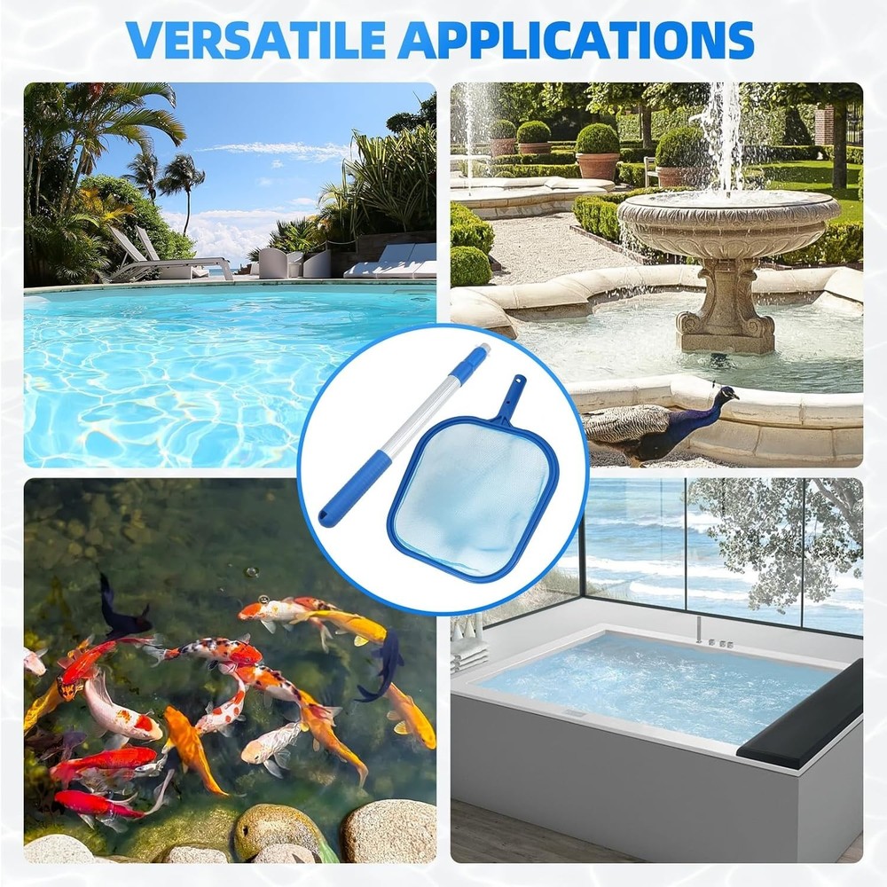Extra Large Pool Skimmer Net, Pool Net with Frame Pool Leaf Collector with Fi...