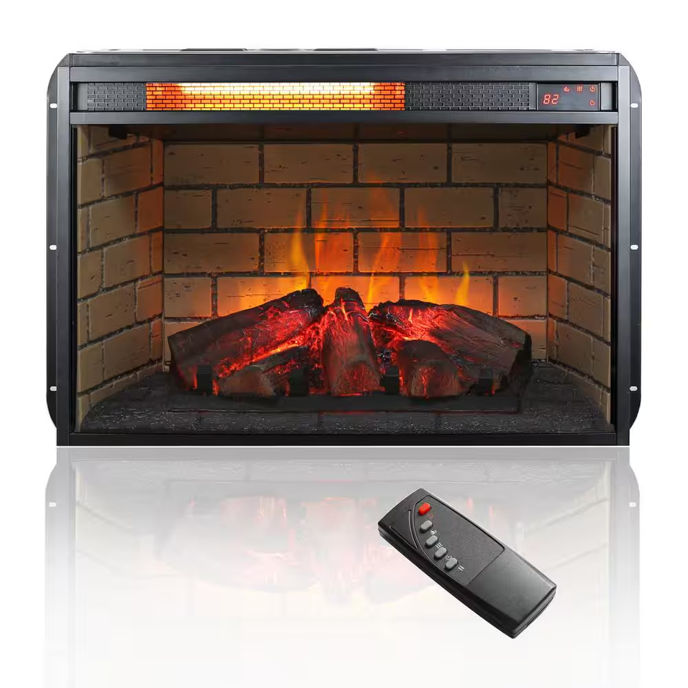 26 In. Ventless Electric Fireplace Insert with Remote Control
