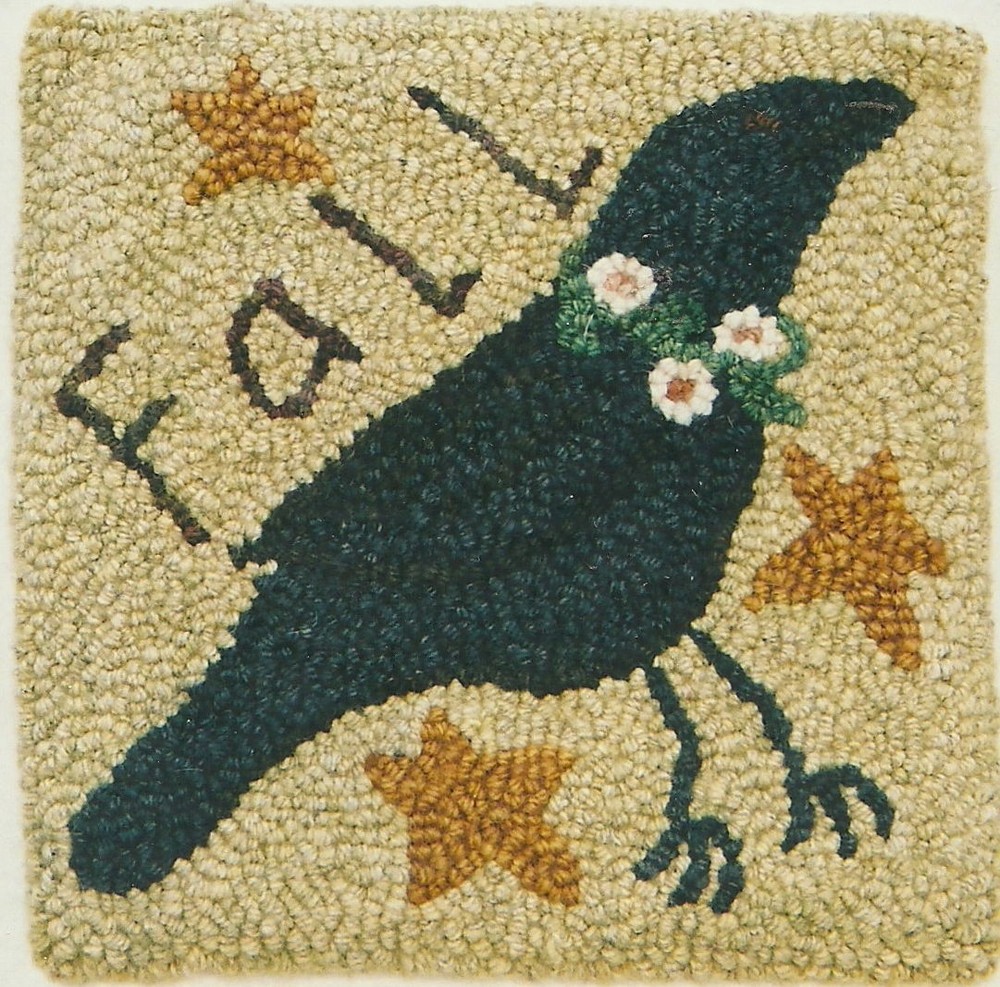 Heart to Hand "Fall Harvest IV - Crow" Punchneedle Embroidery Pattern