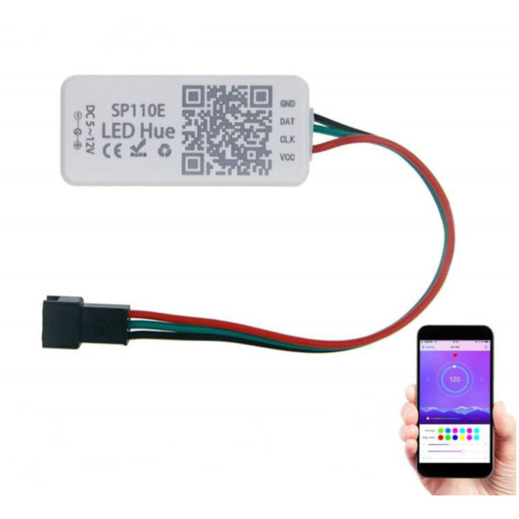 Bluetooth SP110E Controller App Control 1024 Pixels For WS2812B WS2811 LED Strip