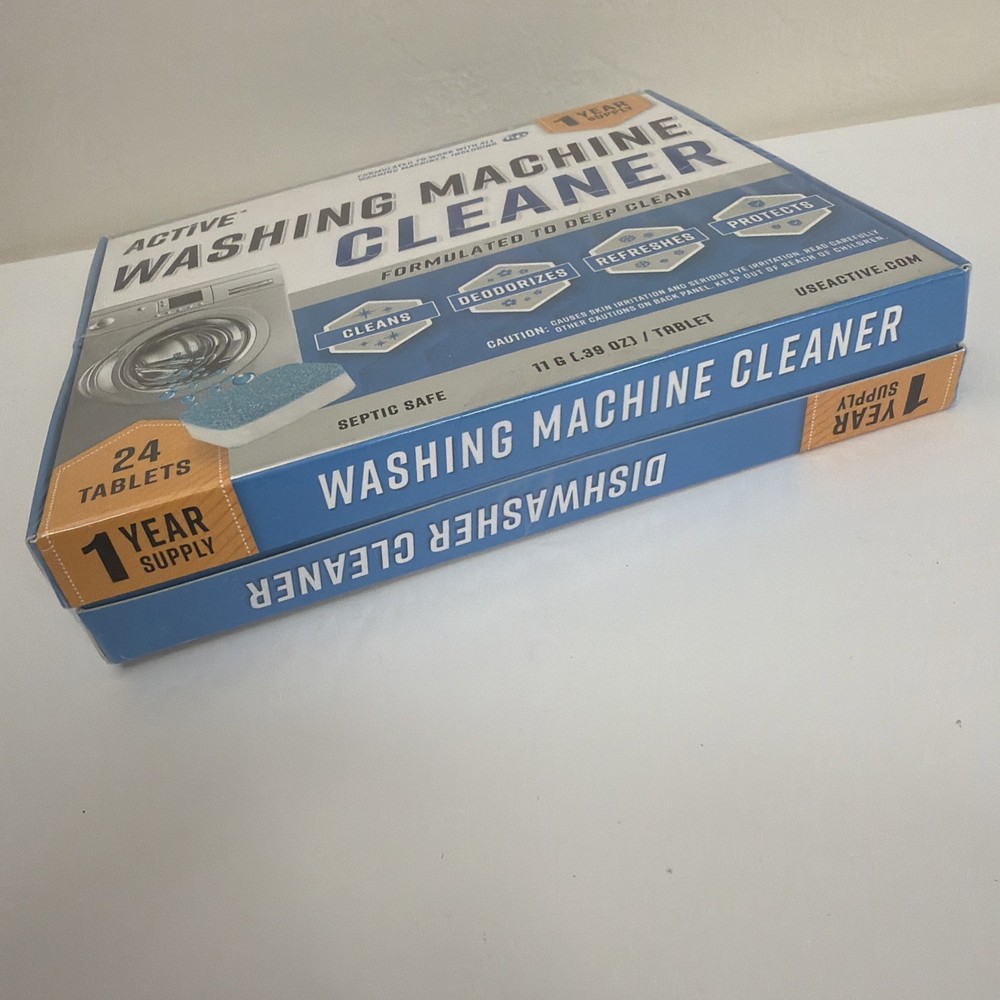 Washing Machine And Dishwasher Cleaning Tablets Bundle Includes 12 Month Supply
