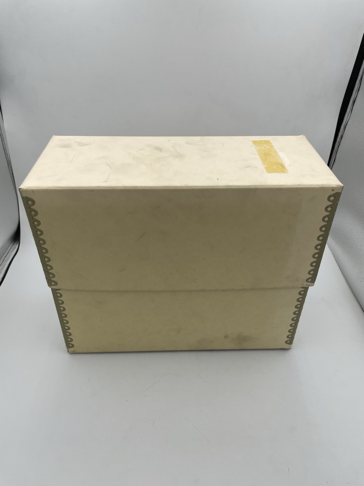 Vtg Archival Storage Box Metal Edge Archival Boxboard AcidFree 12.5x10.5x5