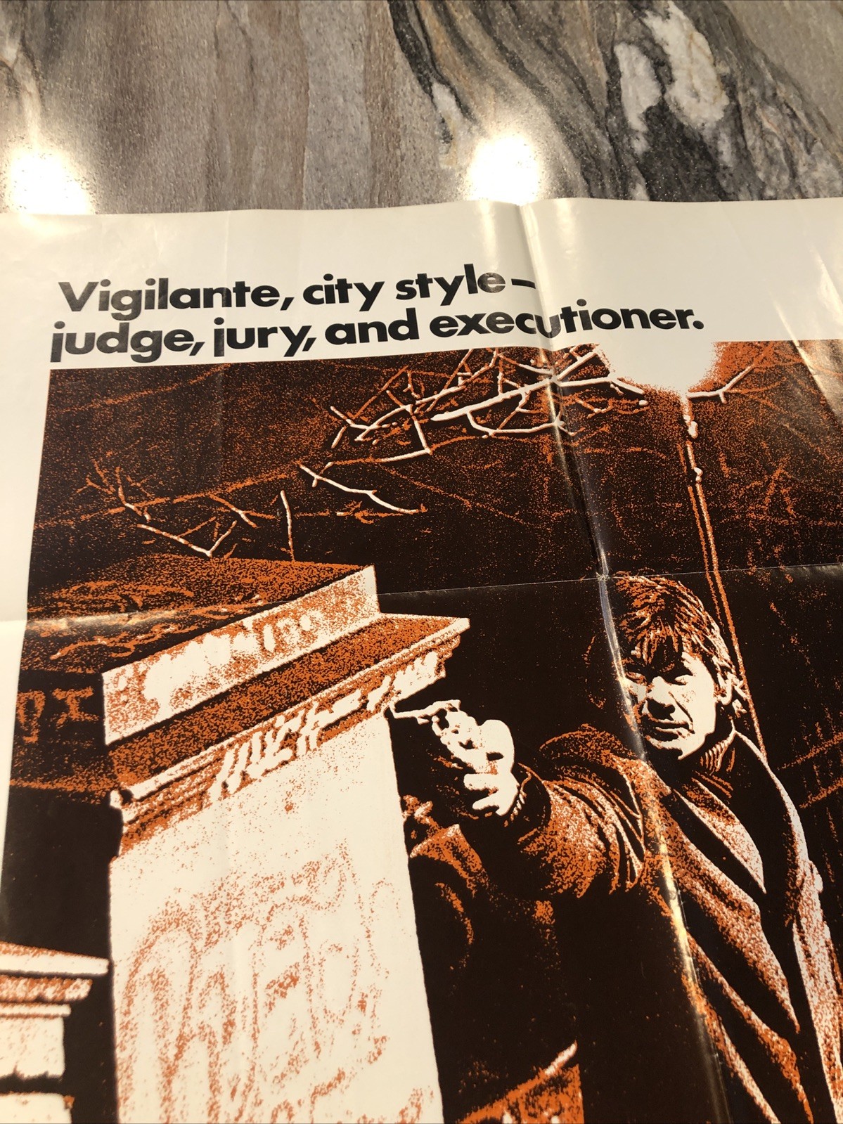 Death Wish 1974 Original US 1-Sheet Poster Charles Bronson Folded