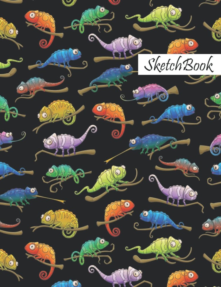 Lizard Sketchbook: Lizard Blank Page Sketchbook To Write Notes, Notepad, To Do L