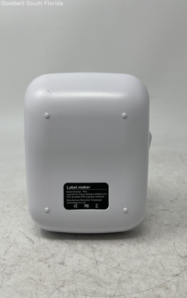 P50 White Wireless Bluetooth Thermal Portable Label Maker Printer Not Tested