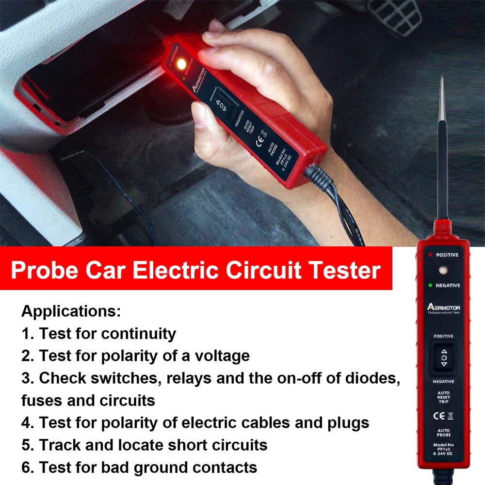 AERMOTOR Digital Automotive Power Probe Circuit Electrical Tester Device System