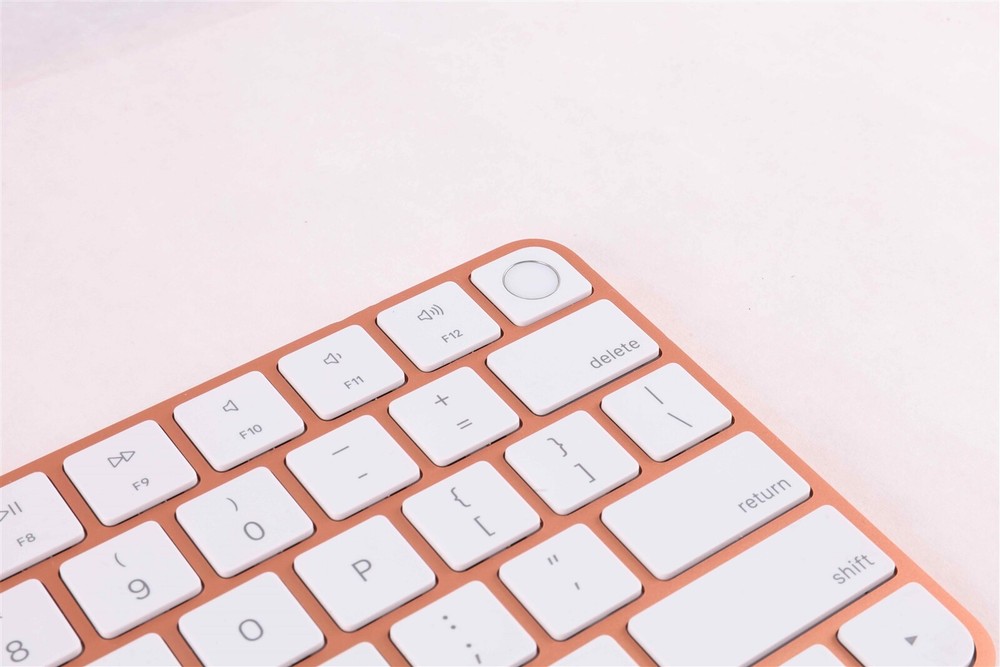Orange Apple Magic Keyboard W/Touch ID || Compact Layout No 10 Key ||