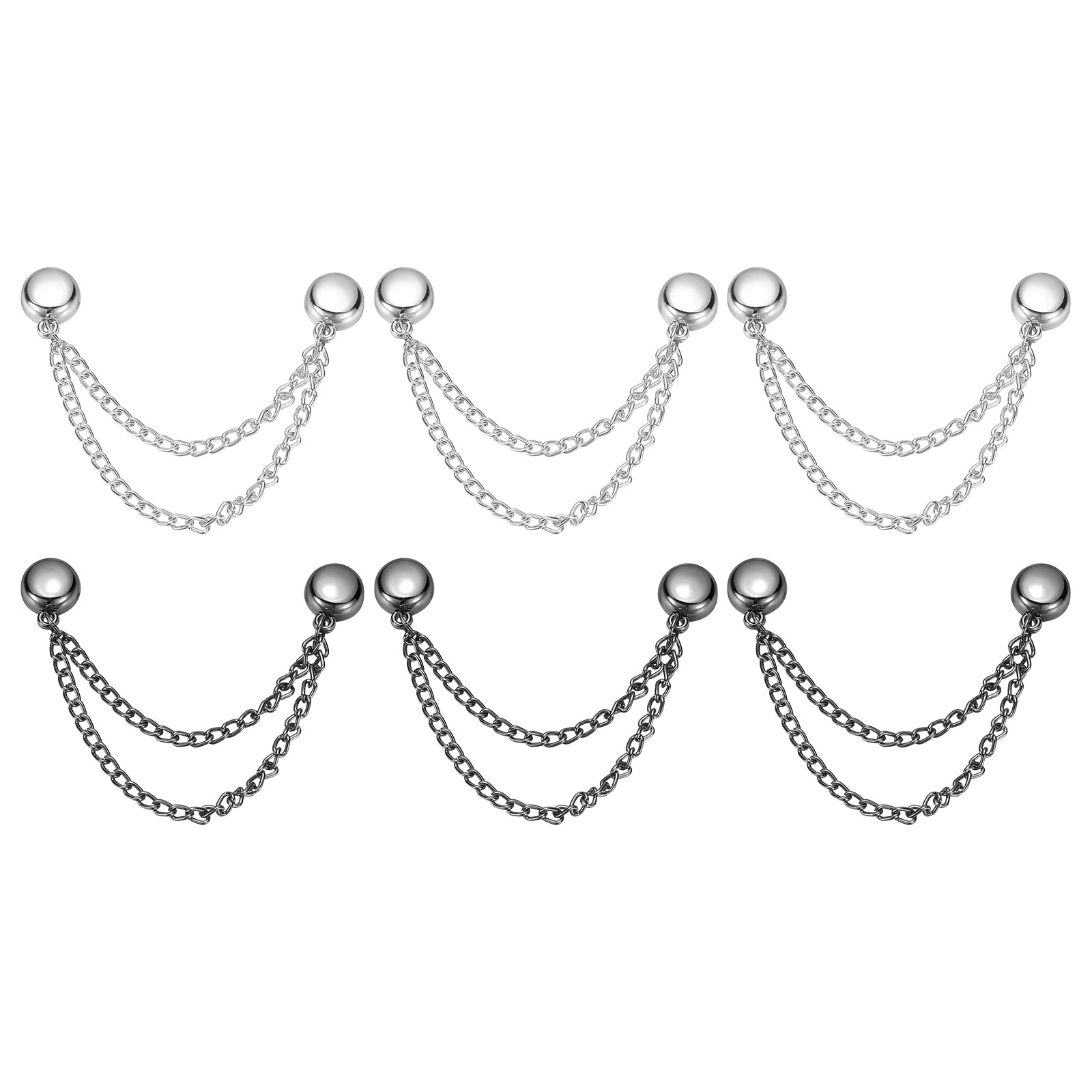 Metal Magnetic Clothing Clips, Magnetic Button Clips,Silver,Black