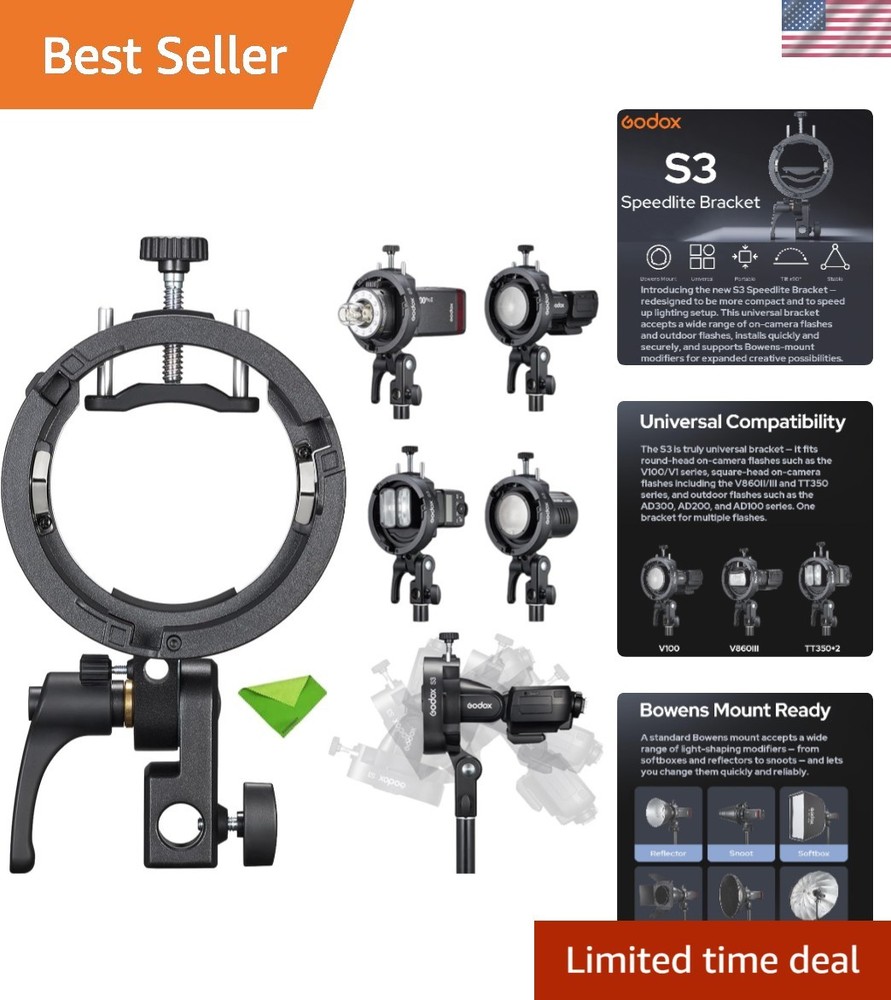 S3 Upgraded L-Type Speedlite Bracket for Enhanced Stability and Lighting Control