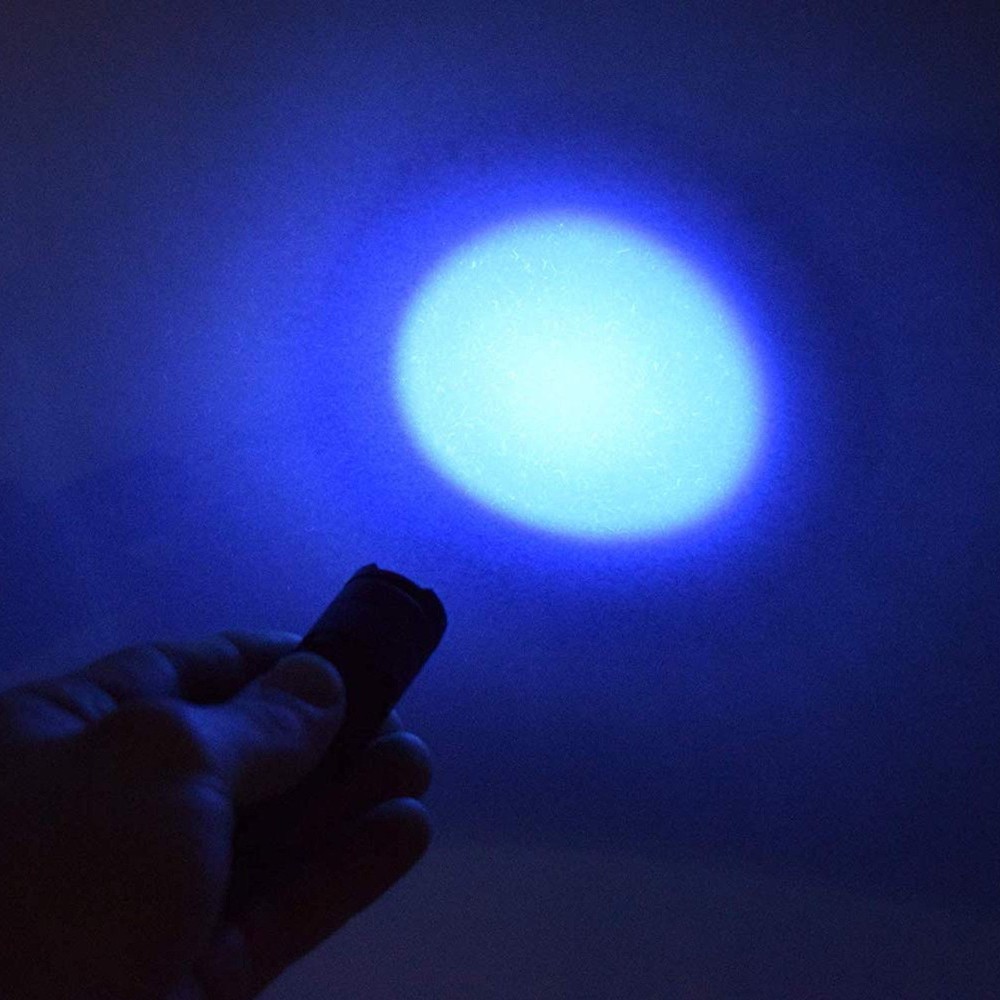 High Power UV LED Flashlight for Counterfeit Currency / Bill Identification, ID