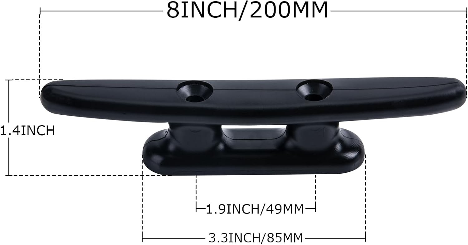 1 Pcs 8 inch Boat Cleat, Dock Cleat, Nylon, Kayak Rope Tie Cleat, Rope Cleat
