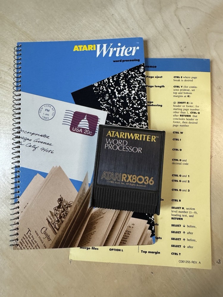 Atariwriter - A Word Processor for Atari 400/800, 1982 Complete In Box w/Manual
