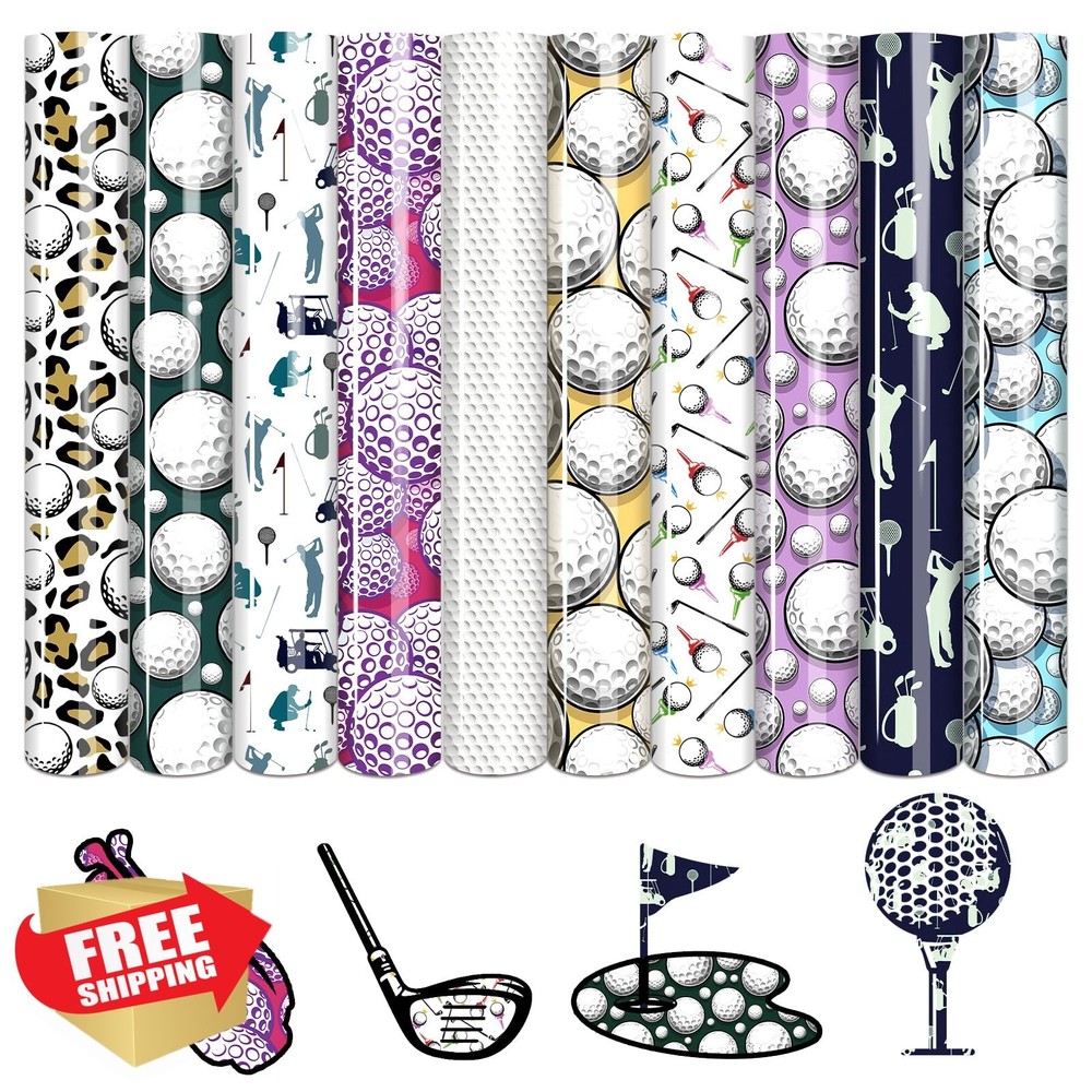 Tintnut Golf 10 Sheets 12"x10" Patterned Heat Transfer Vinyl
