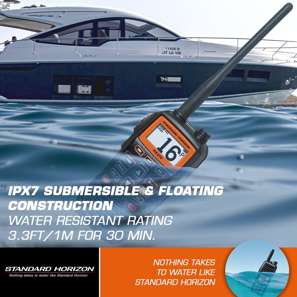 HX210 Handheld VHF Radio,Black