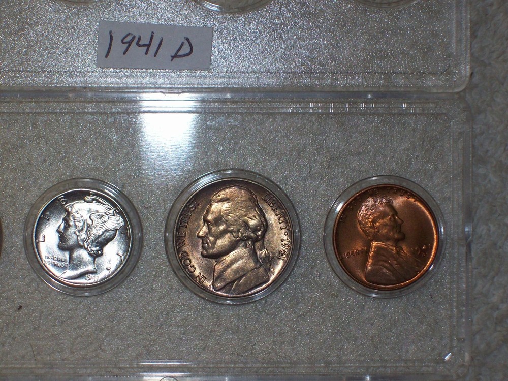 1941 D MINT SET UNCIRCULATED DENVER MINT