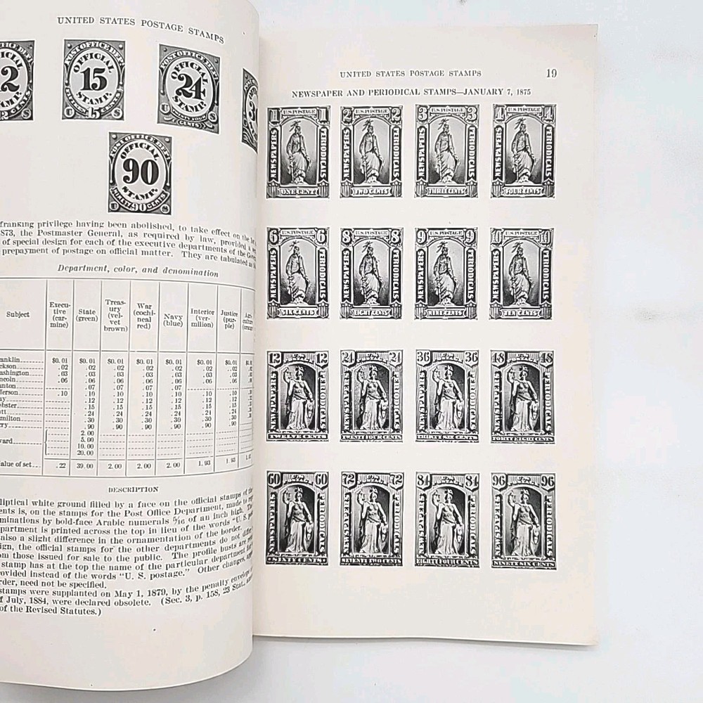 A Description of United States Postage Stamps 1847 - 1947 Paperback Book