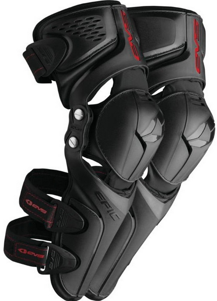 EVS Epic CE Knee & Shin Protector Guards/Pads Black/Red