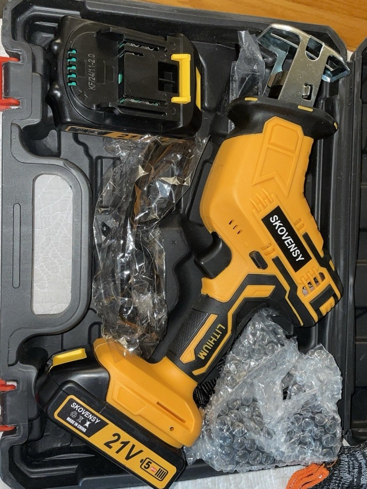 Cordless Reciprocating Saw, 21 V Battery Cordless Variable Speed, Blades...