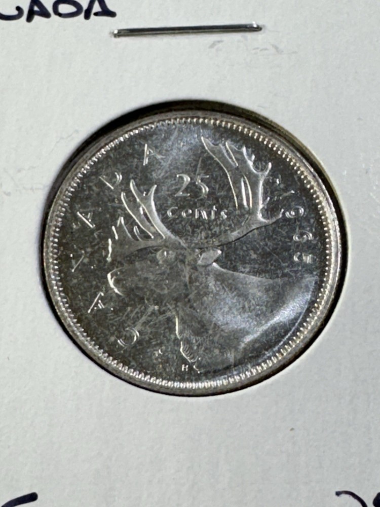 1965 Canada 25 Cents Silver Coin