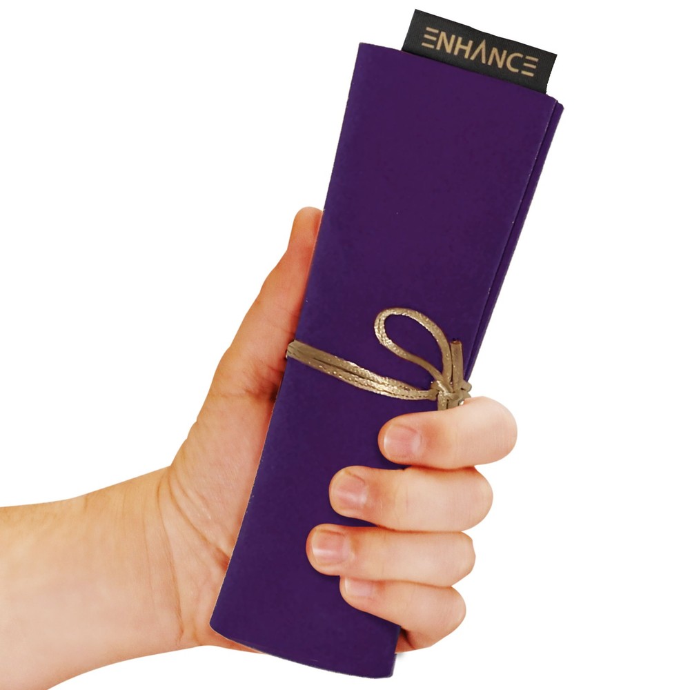 ENHANCE Roll on a Scroll™ Dice Rolling Mat & 7pc Acrylic Dice Set