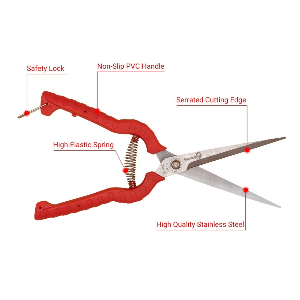 2 PACK Multifunctional Thin Fruit Scissors, P-905 Garden Pruner Shears Cutter...