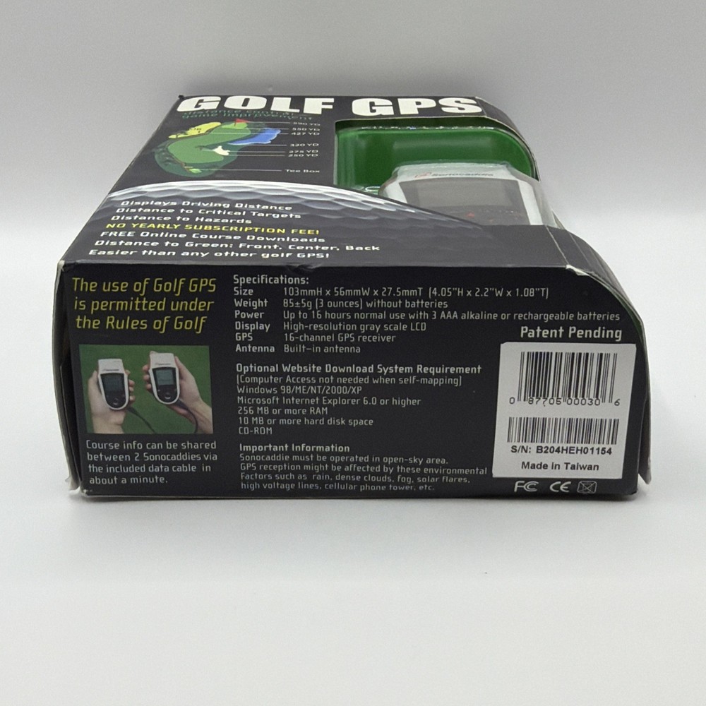 Sonocaddie Golf GPS XV2 With Box Online Courses Complete