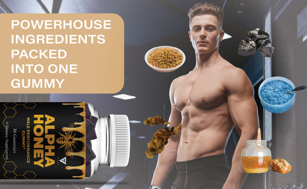 (2 Pack) Alpha Honey Performance Gummies, AlphaHoney Supplement (60 Gummies)