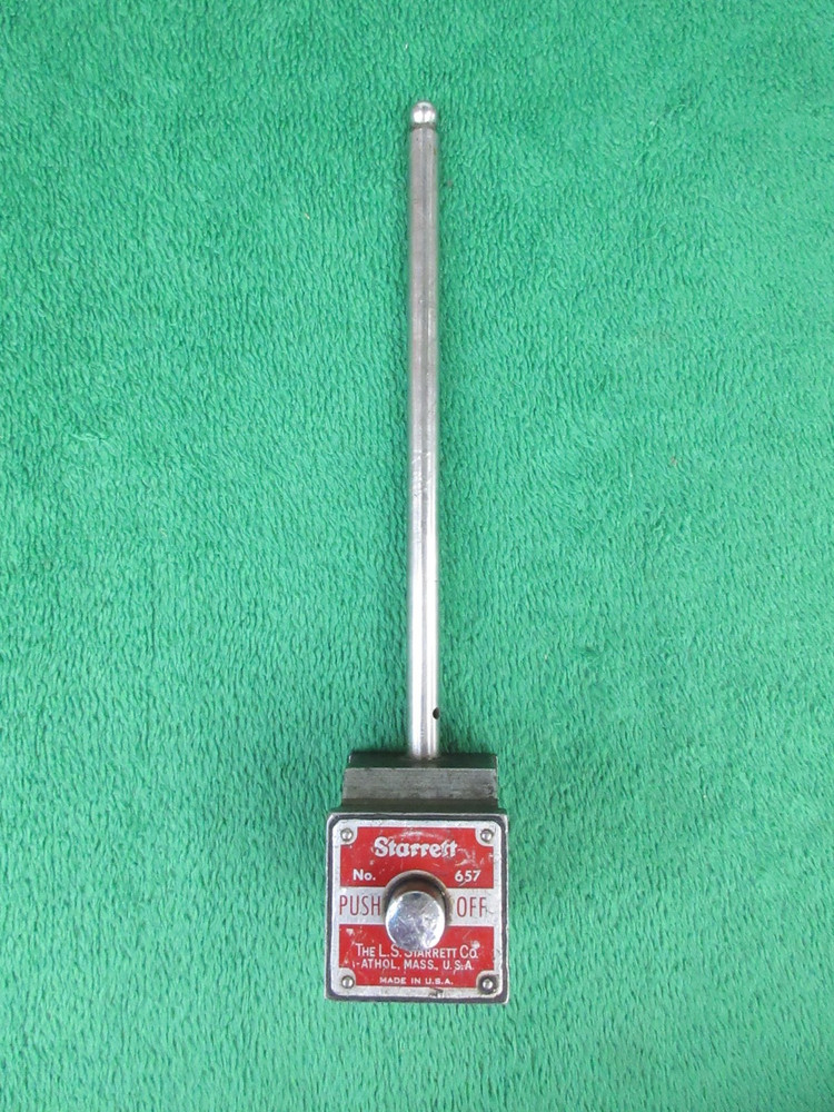 Starrett 657 Base & Post Indicator Holder Machinist Tool Untested
