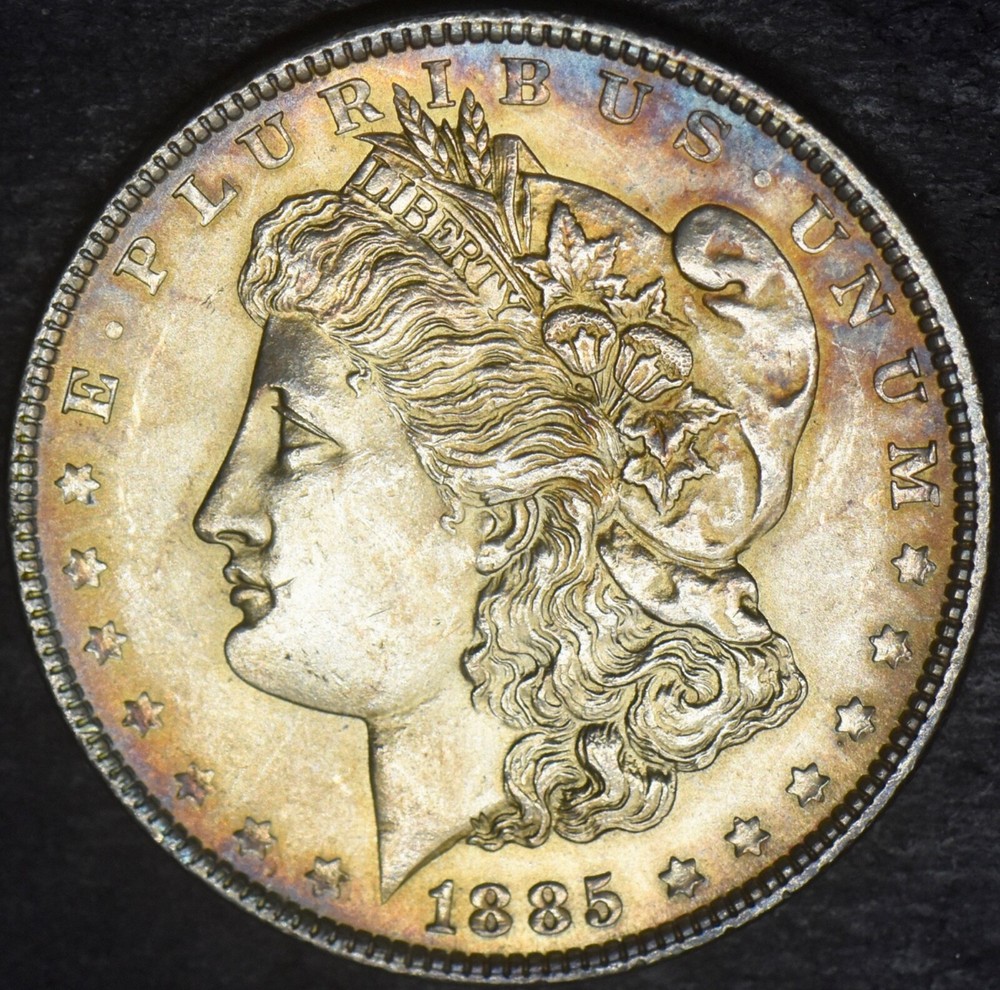 1885 Morgan Silver Dollar Nicely Toned - ✪COINGIANTS✪