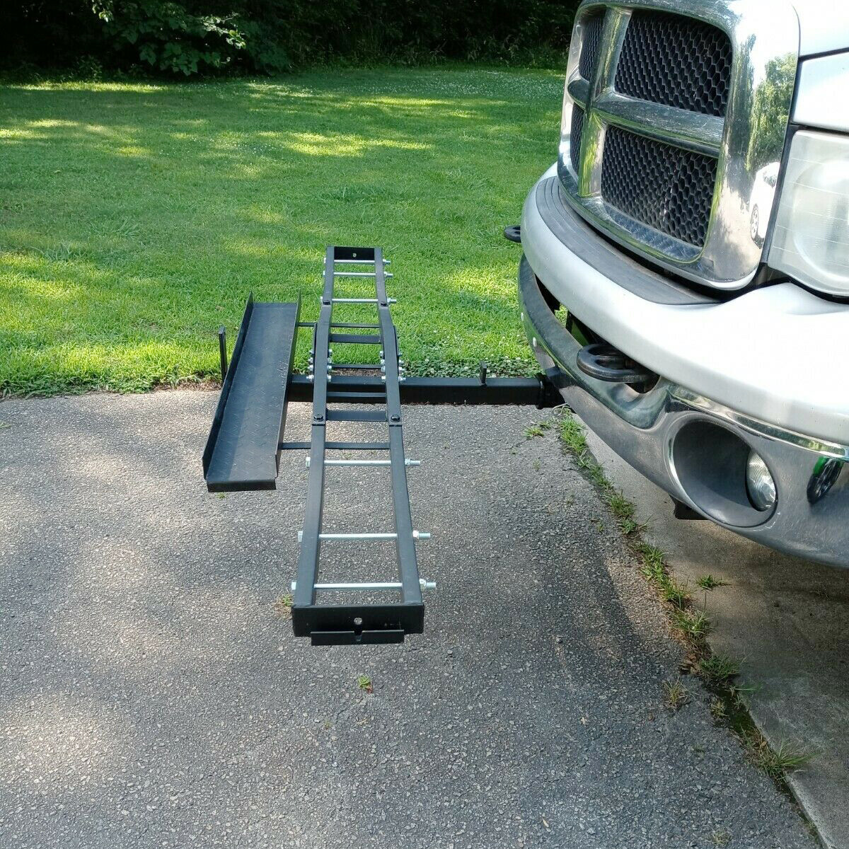 Steel Motorcycle Scooter Dirt Bike Carrier Hauler Hitch Mount Bike Rack Ramp