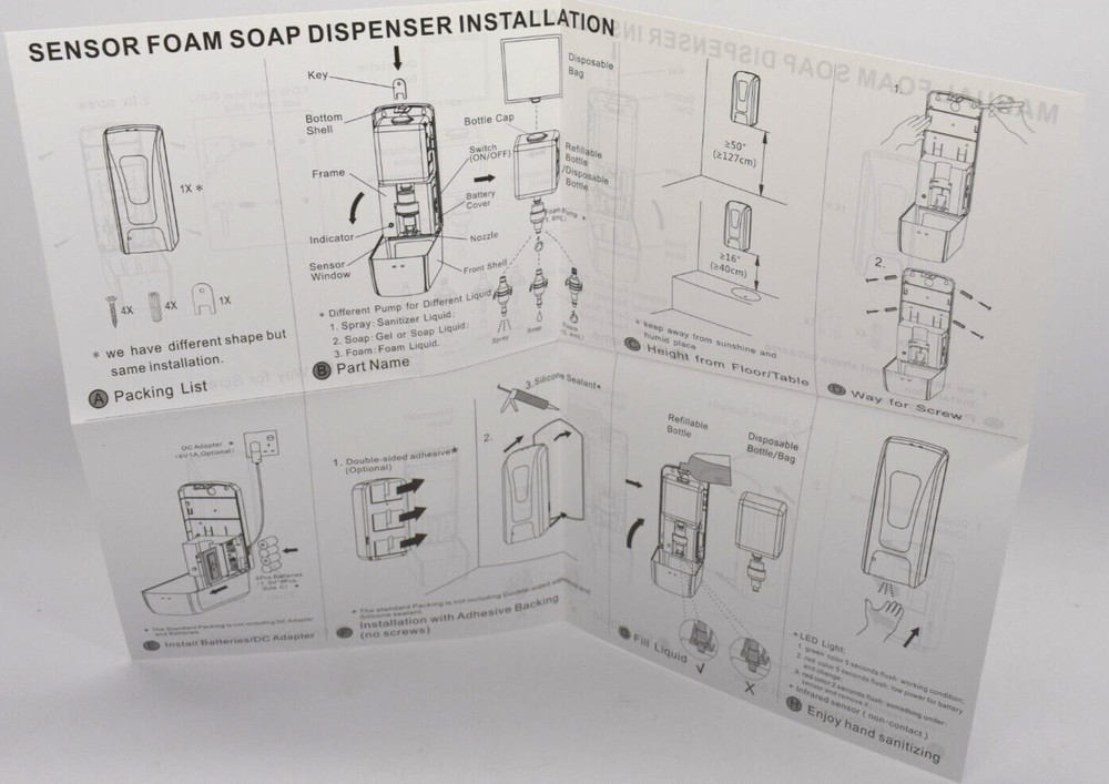 Automatic Sensor Hand Soap Dispenser With Stand and Refillable Tank