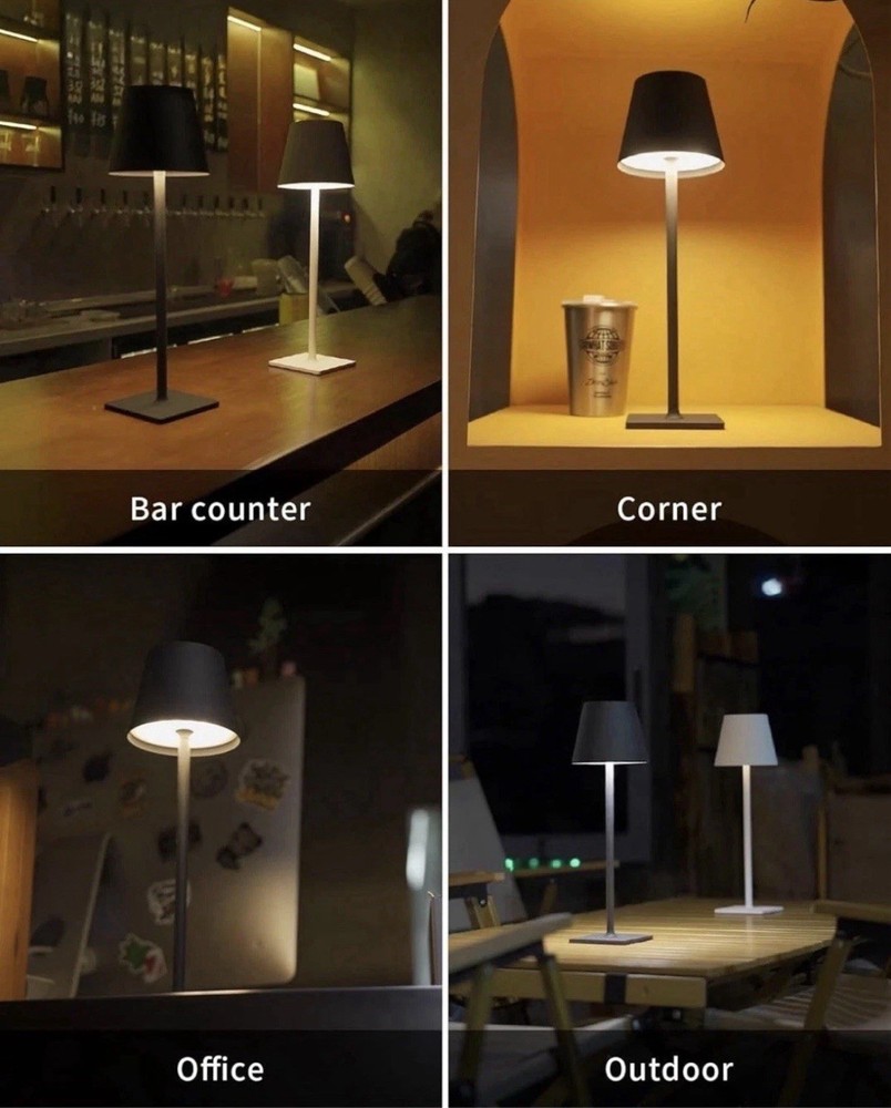 Rechargeable Cordless Table Lamps, 2 Pack with Touch Control & Waterproof Design