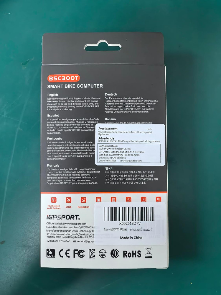 BSC300T Wireless Bike Computer GPS, Touchscreen Offline MAP Navigation off Cours