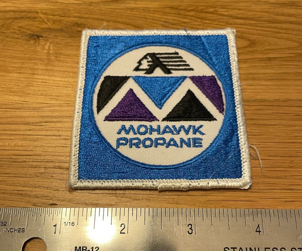 Vintage MOHAWK PROPANE Embroidered Iron On Uniform Hat Jacket Patch 3"