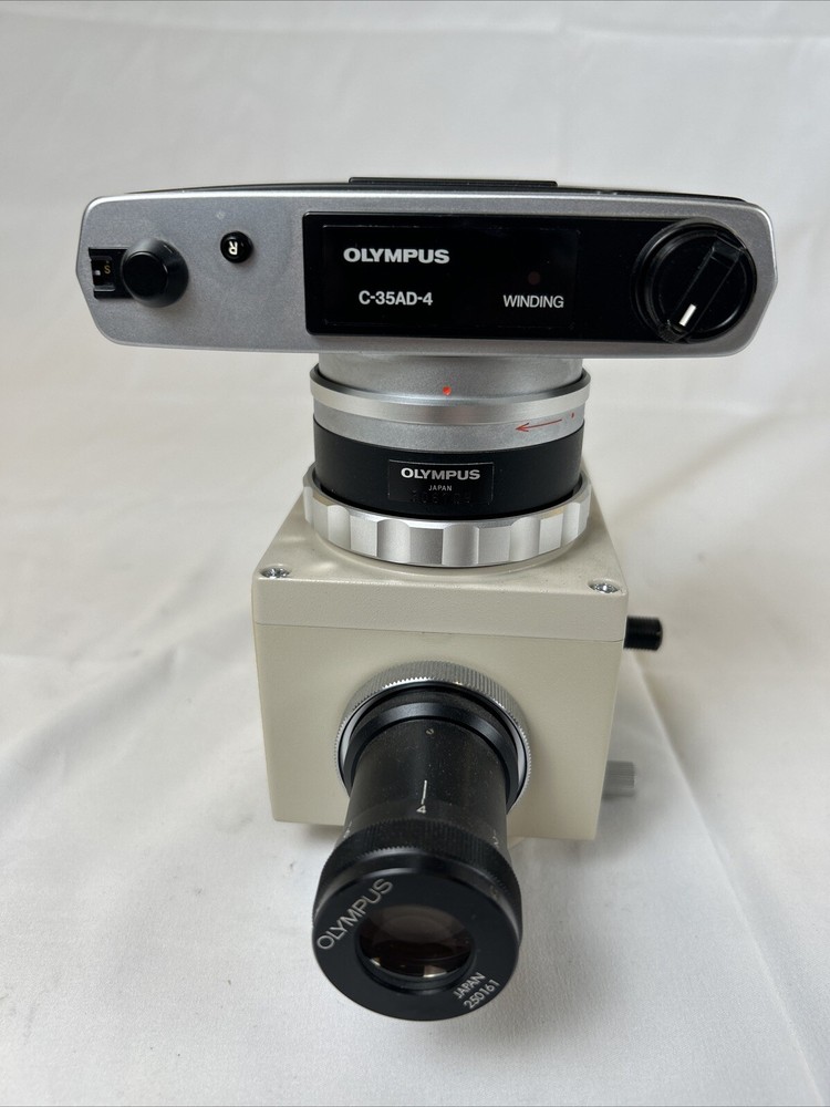 Vintage Olympus Microscope Camera And Adapter