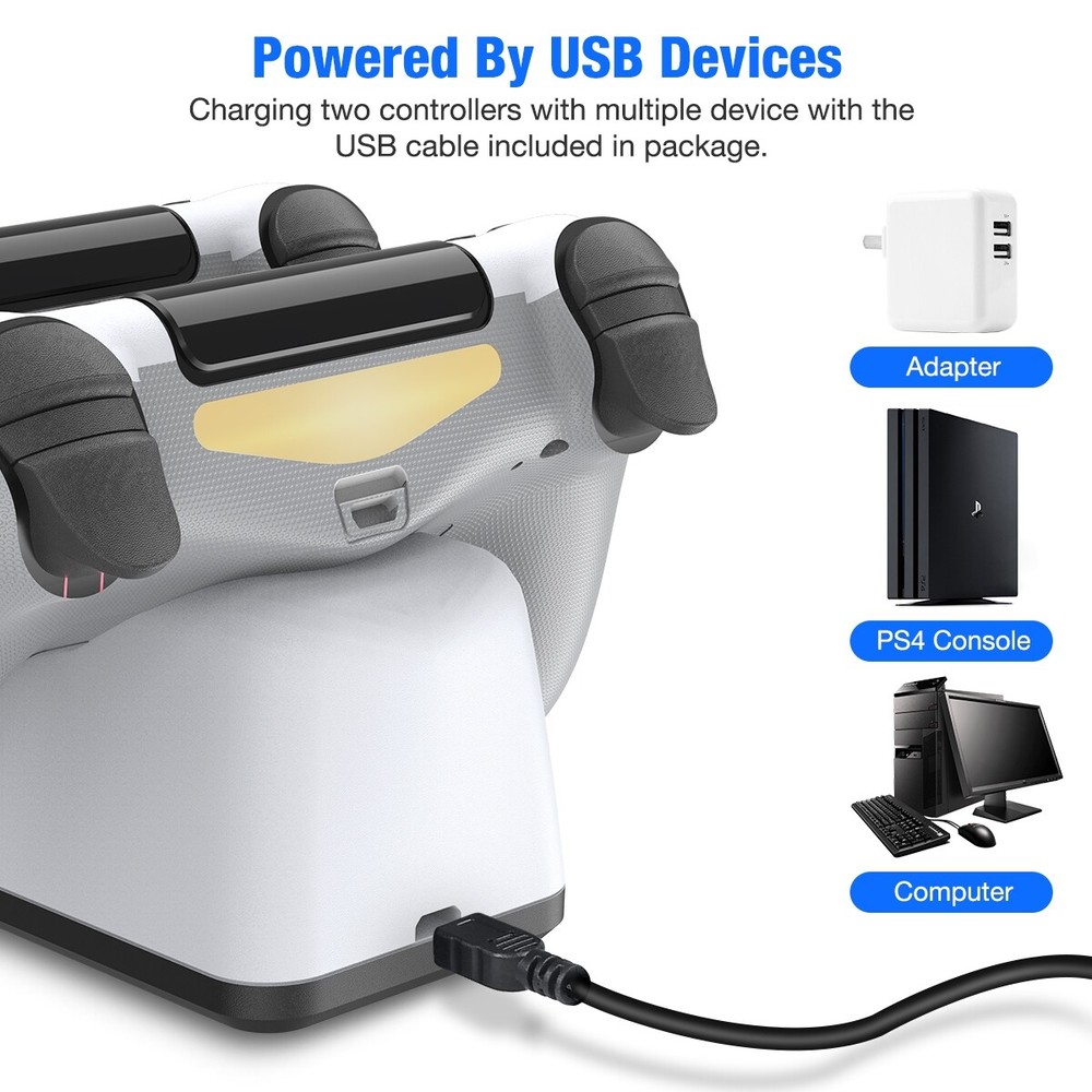 Wireless PS4 Controller USB Charger Charging Station For Dualshock Playstation 4