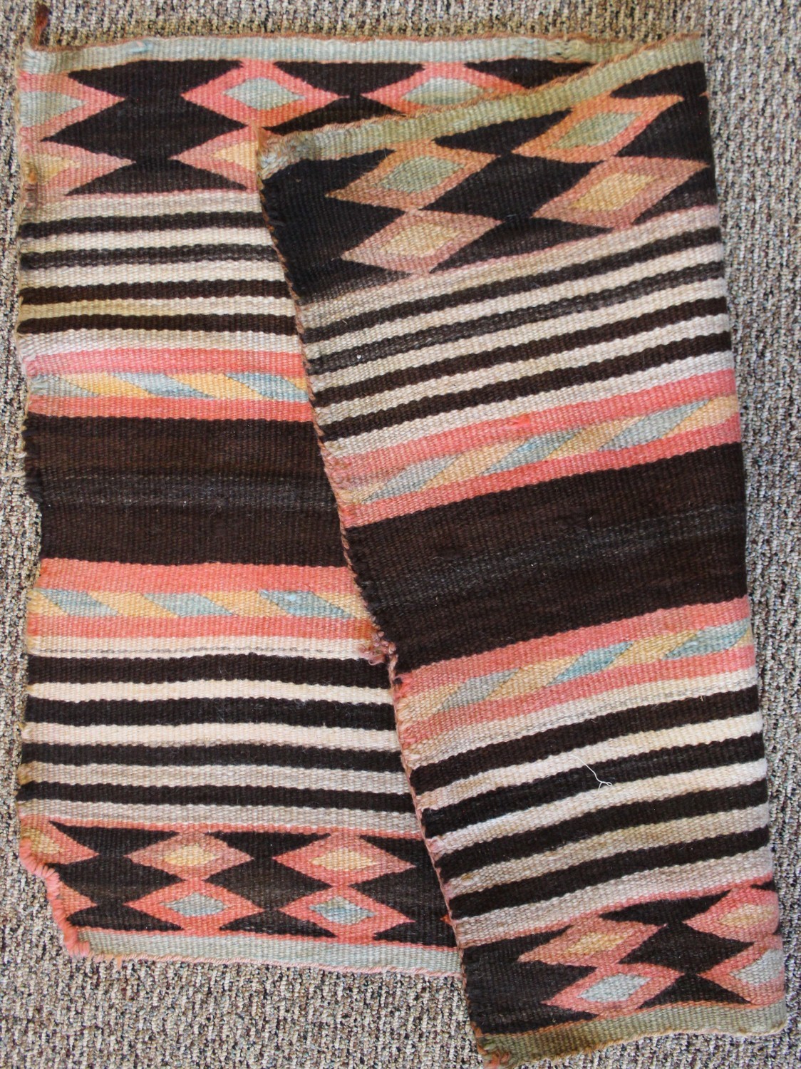 Vintage Transitional Period (OR EARLIER) Navajo Blanket (Large Saddle or Childs)