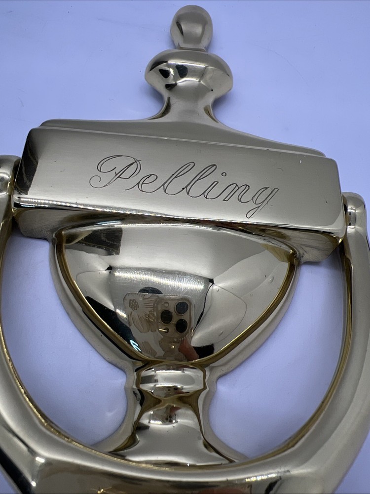 Solid Brass Door Knocker with Last Name “Pelling” from Things Remembered Spain