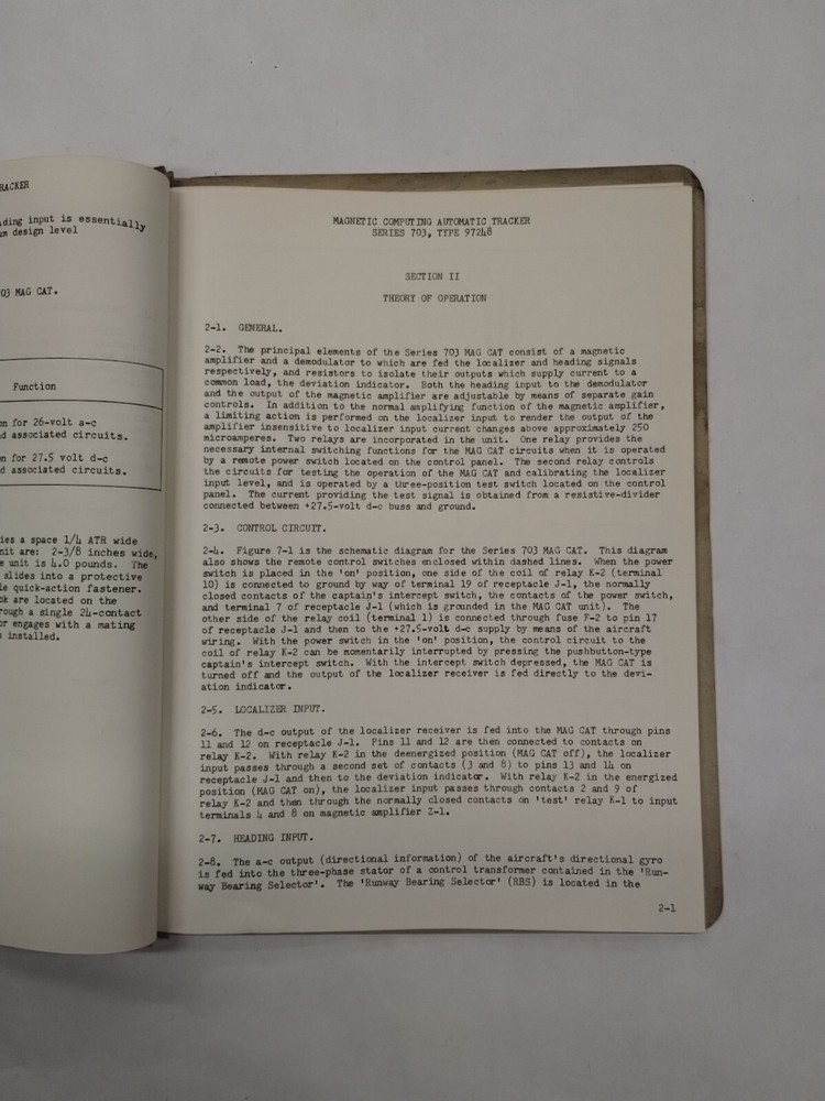 Wilcox Series 703/Type 97248 Magnetic Computing Automatic Tracker Instruction