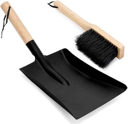 Ash Shovel Brush Set Fireplace Hearth Cleaning Tools