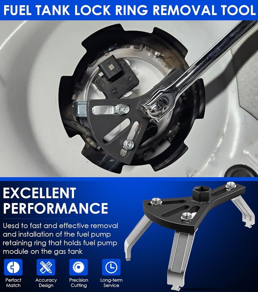 Adjustable Fuel Tank Lock Ring Tool Kit Universal Fuel Pump Ring Removal Tool