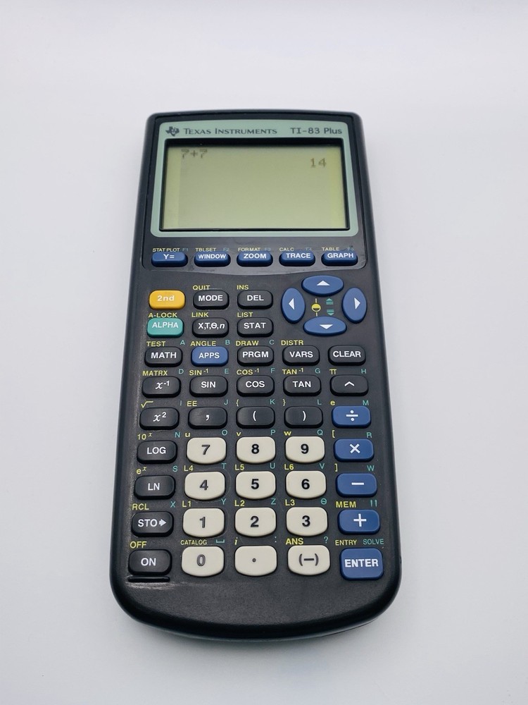 Graphing Calculator With Cover, Texas Instruments TI-83 Plus, Tested