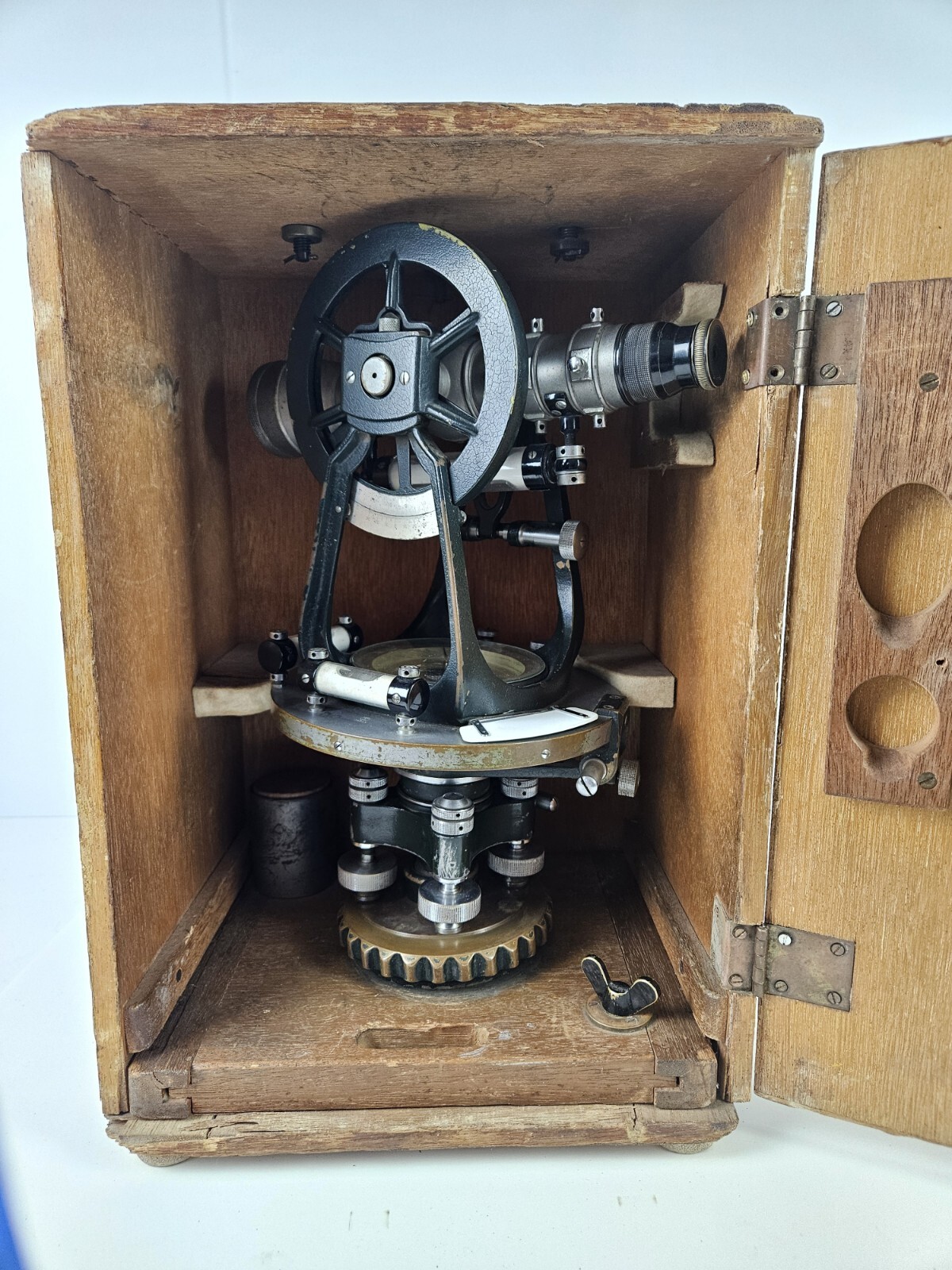 1956 LAFAYETTE No. 10333 Brass Surveyors Transit with Compass and 10" Telescope