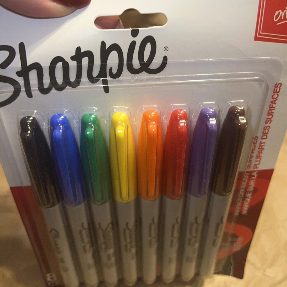 BN Sealed Sharpie Permanent Markers, Fine Point / 8 Ct - Pack, Assorted Colors