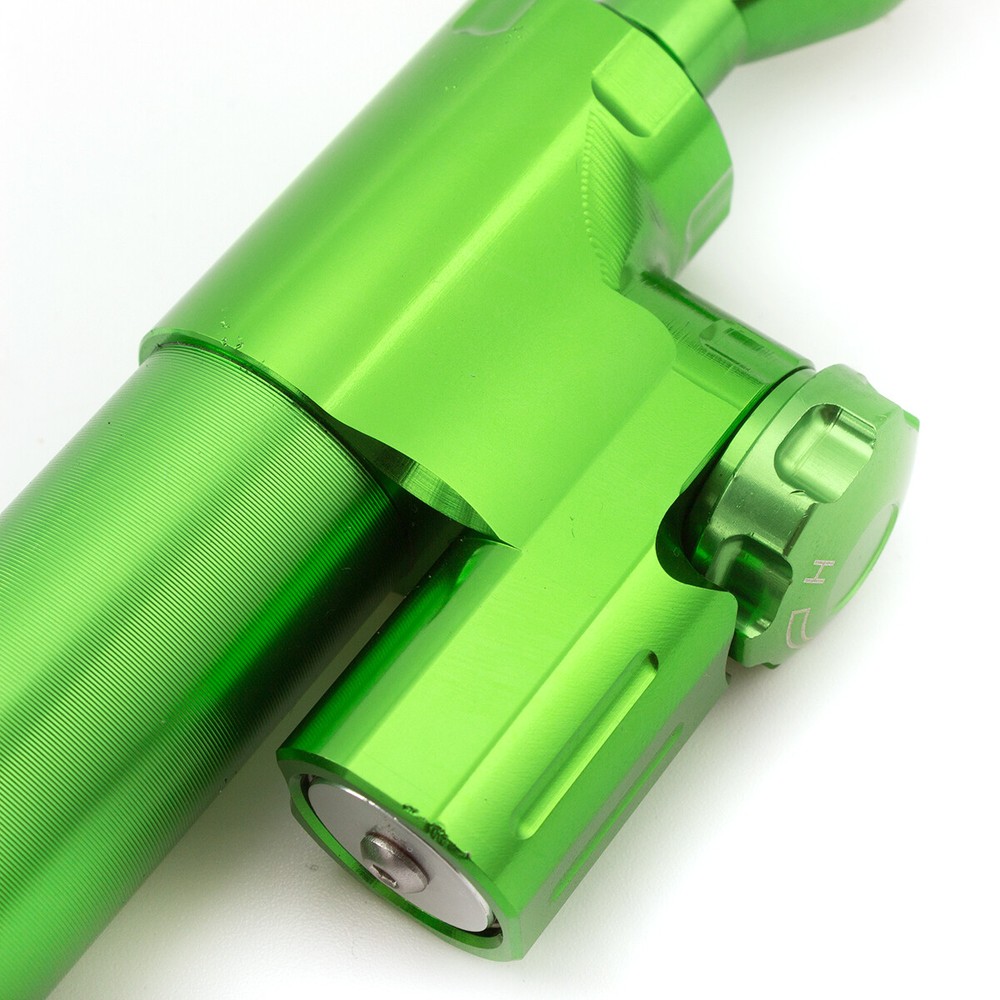 255mm Green CNC Steering Damper Linear Stabilizer Reversed Piston Universal