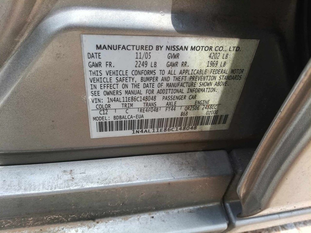 ALTIMA 2006 Fuse Box Cabin 6717
