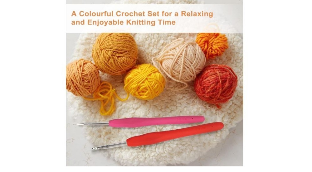 14 Piece Ergonomic Crochet Hook Set with Case Hooks for Beginners