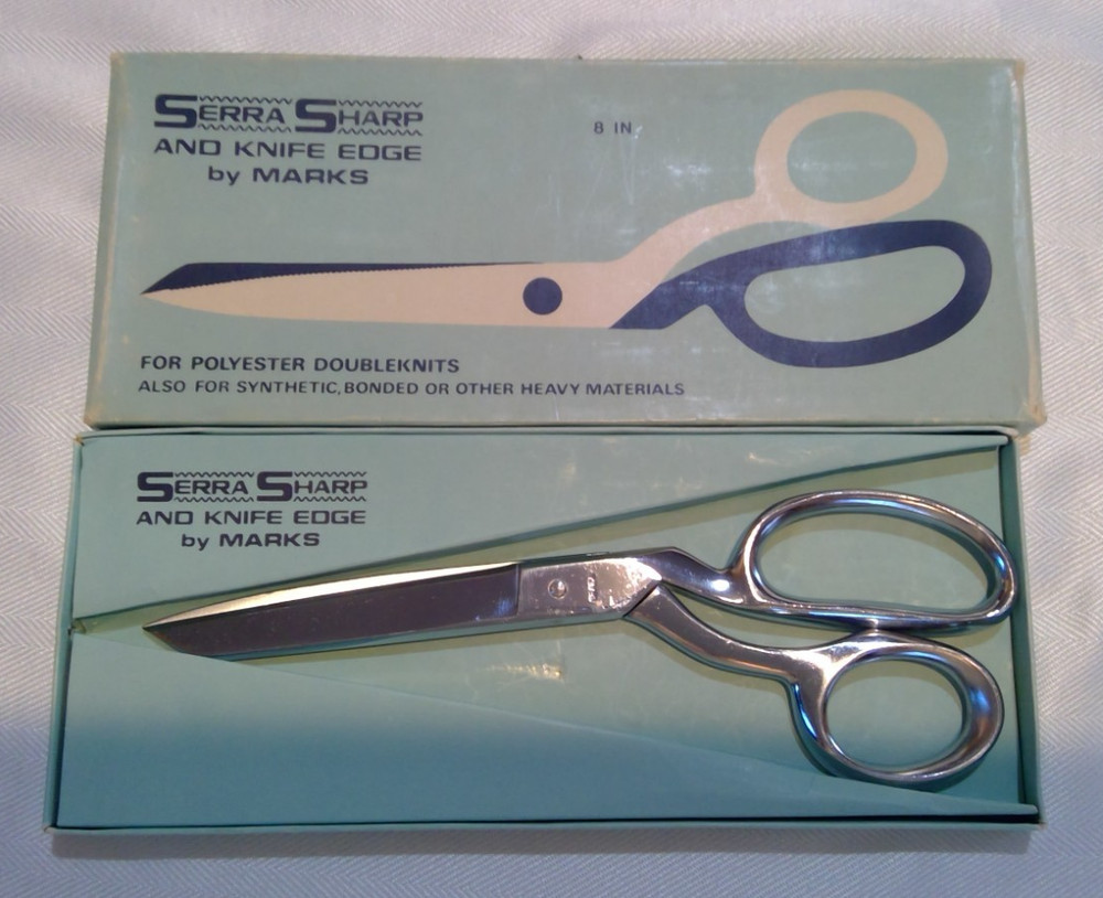SerraSharp by Marks - 8" chrome scissors for polyester doubleknits - MARKS 404/8